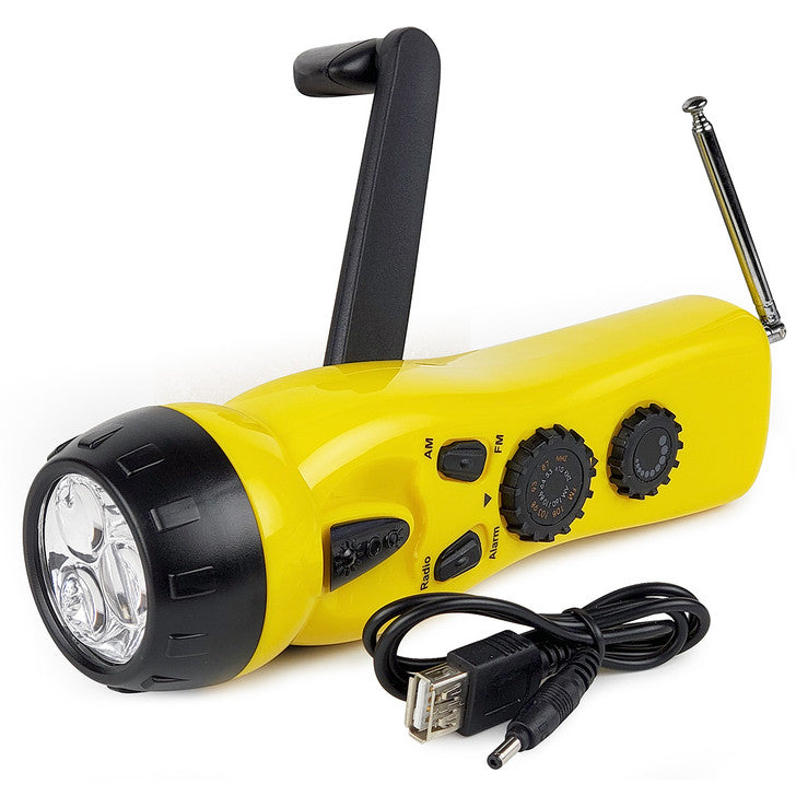 4-IN-1 Dynamo Light & AM/FM Emergency Radio with Antenna