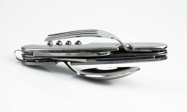 7-IN-1 Stainless Steel Multi-Function Camping Tool with Case