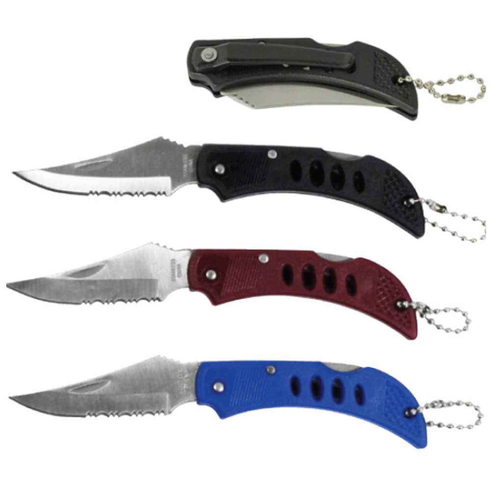 5" Mini Lock Back Knife with Ball Keychain and Pocket Clip single