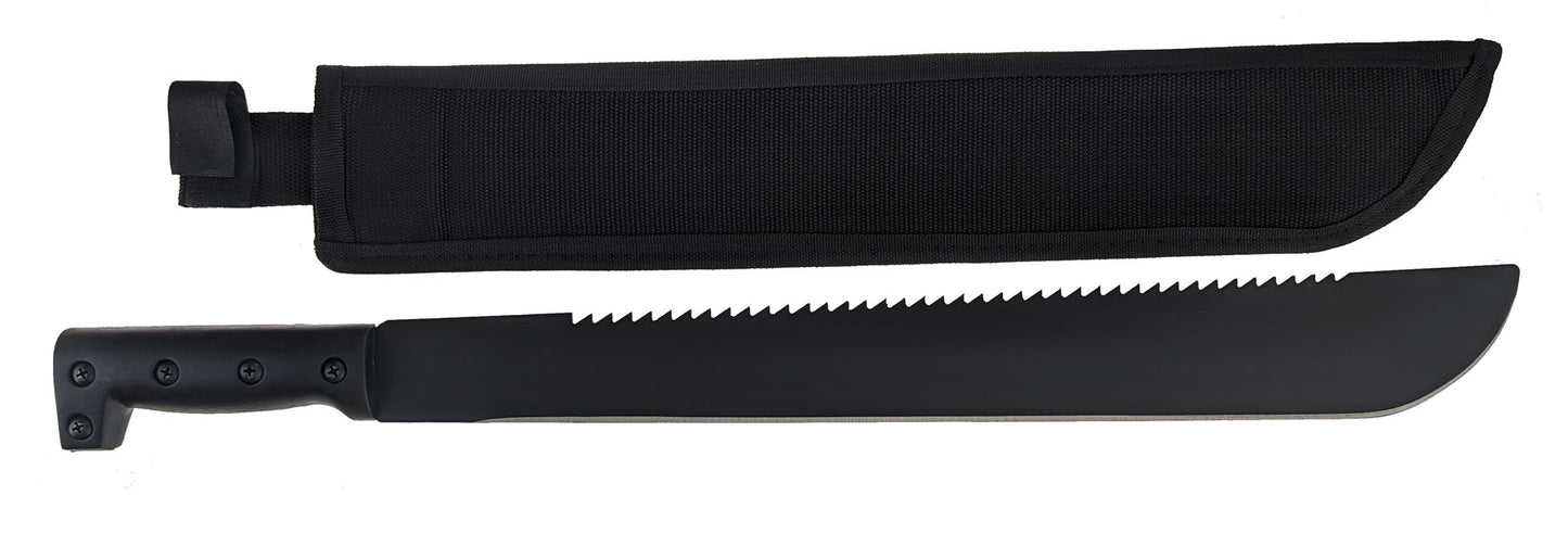 22.1/2" Machete with Saw Back Spine & Sheath