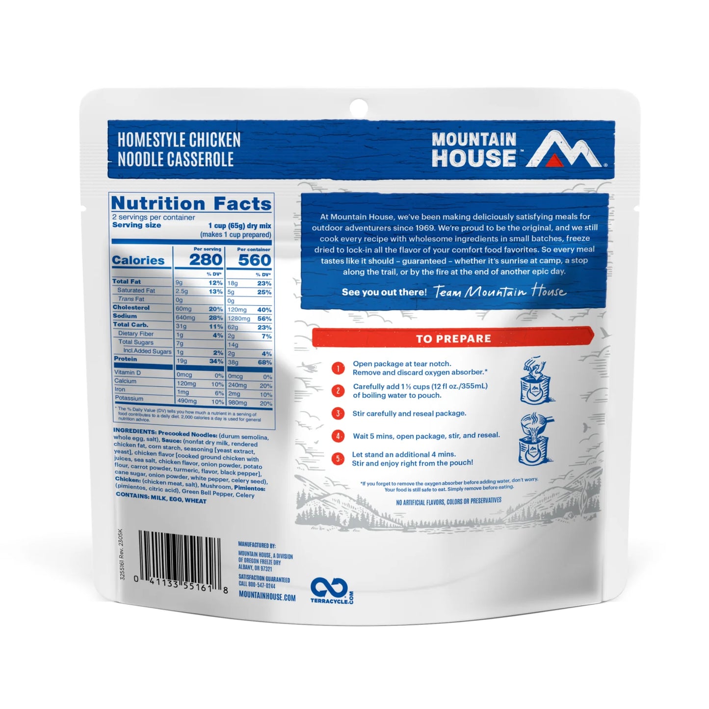 Homestyle Chicken Noodle Casserole – Freeze-Dried Meal (Pouch) | Mountain House