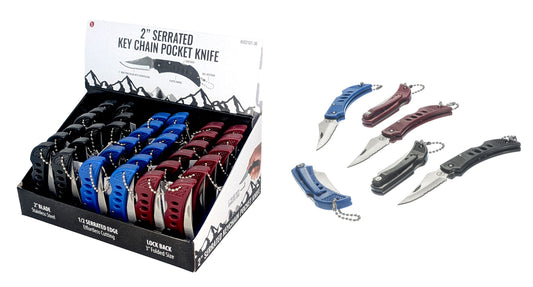 5" Mini Lock Back Knife with Ball Keychain and Pocket Clip single