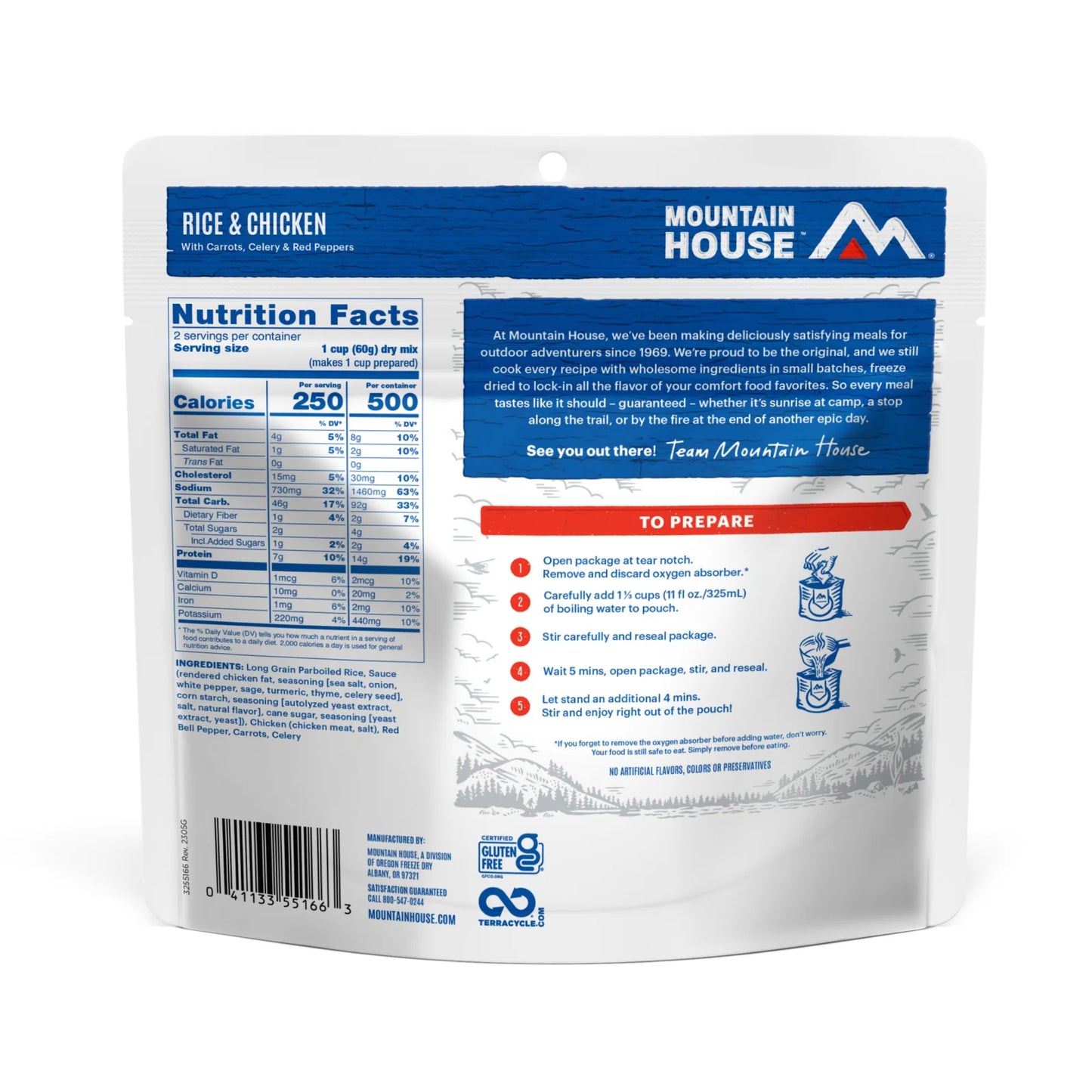 Rice & Chicken – Freeze-Dried Meal (Pouch) | Mountain House