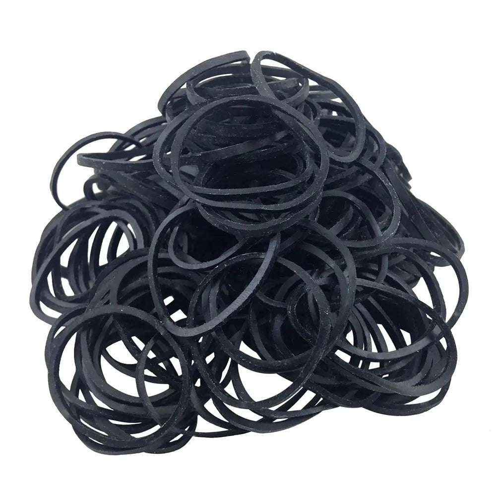 Black Rubber Bands 1/4 lbs Bag