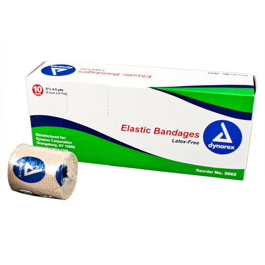 Dynarex Elastic Bandage – 2" Ace Wrap (Box or Bag of 10)