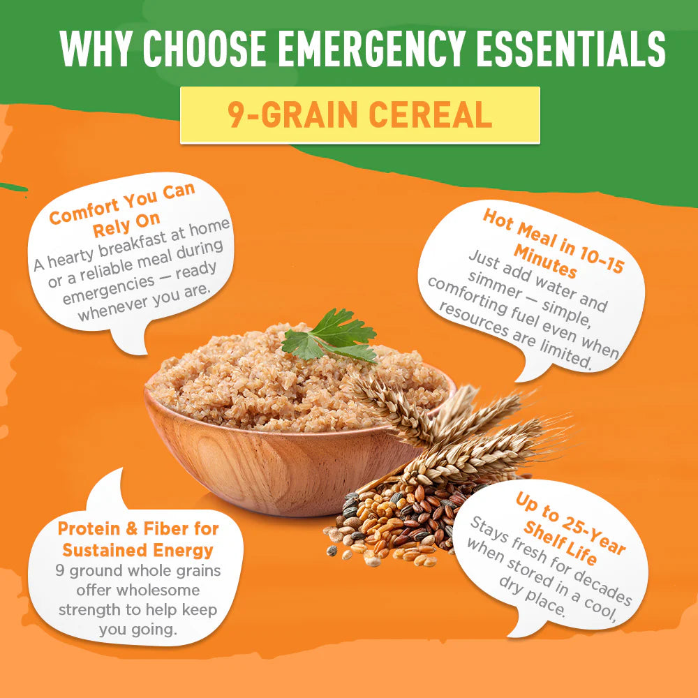 Emergency Essentials 9-Grain Cereal Large #10 Can
