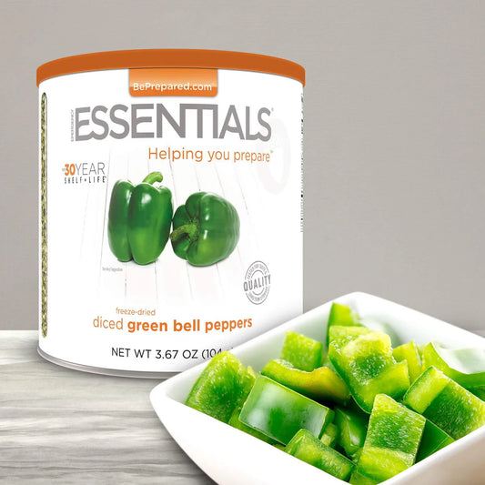 Emergency Essentials Freeze-Dried Green Bell Pepper Dices – Large #10 Can