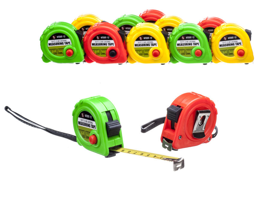 10-Foot Locking Measuring Tape — SAE & Metric