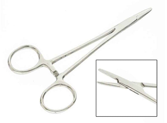 5" Stainless Steel Straight Webster Needle Holder Forceps/Hemostat (Smooth Jaw)