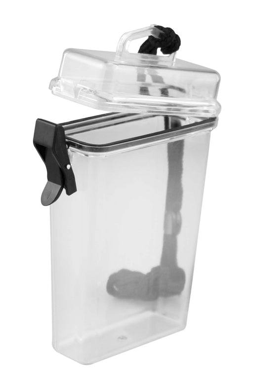 Clear Waterproof Storage Container With Lanyard (5 1/4"x3"x1 1/4")