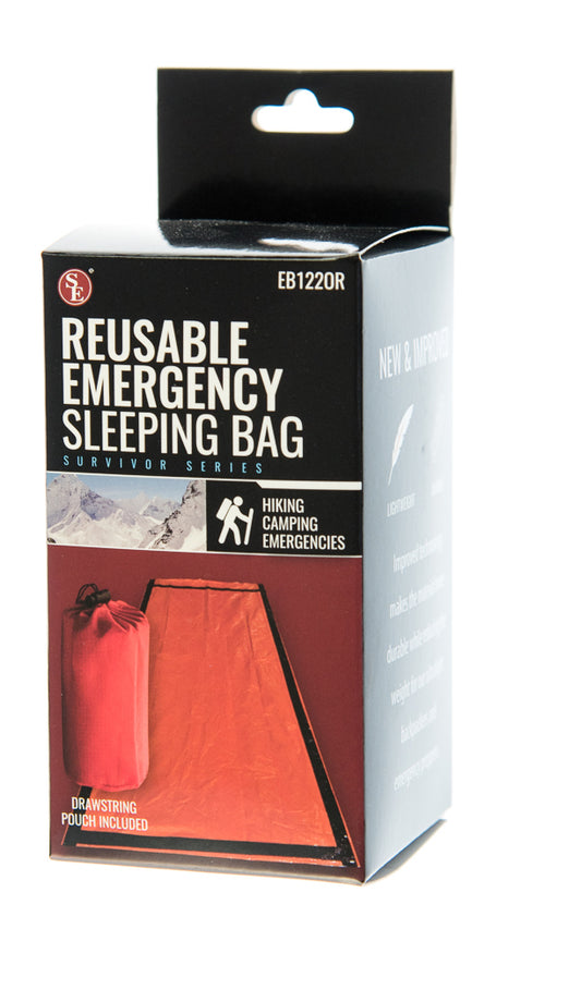 84" x 36" Heavy-Duty Emergency Aluminized PE Sleeping Bag – Assorted Colors