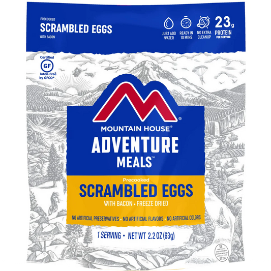 Scrambled Eggs with Uncured Bacon – Freeze-Dried Meal (Pouch) | Mountain House