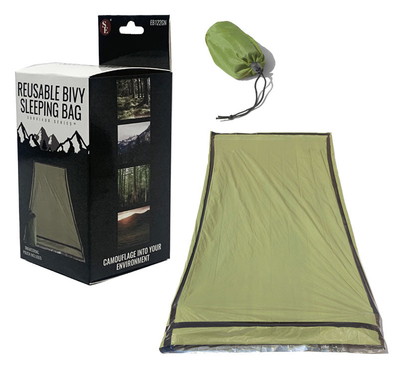 84" x 36" Heavy-Duty Emergency Aluminized PE Sleeping Bag – Assorted Colors