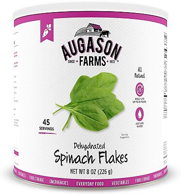 Augason Farms Dehydrated Spinach Flakes – #10 Can