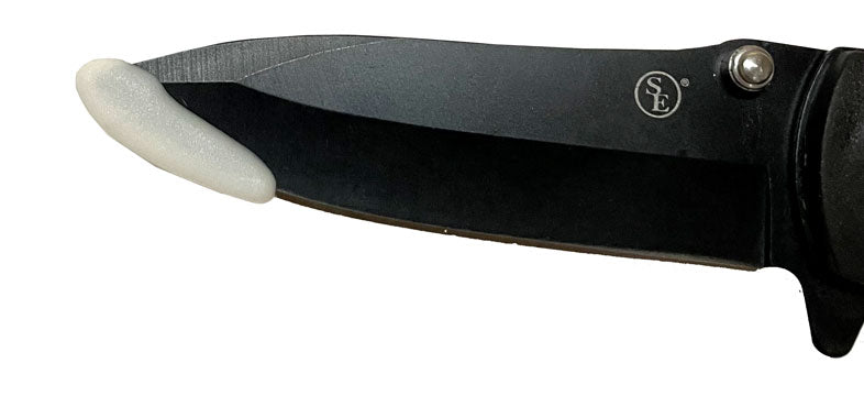3" Spring-Assisted Drop Point Pocket Knife — Black Blade