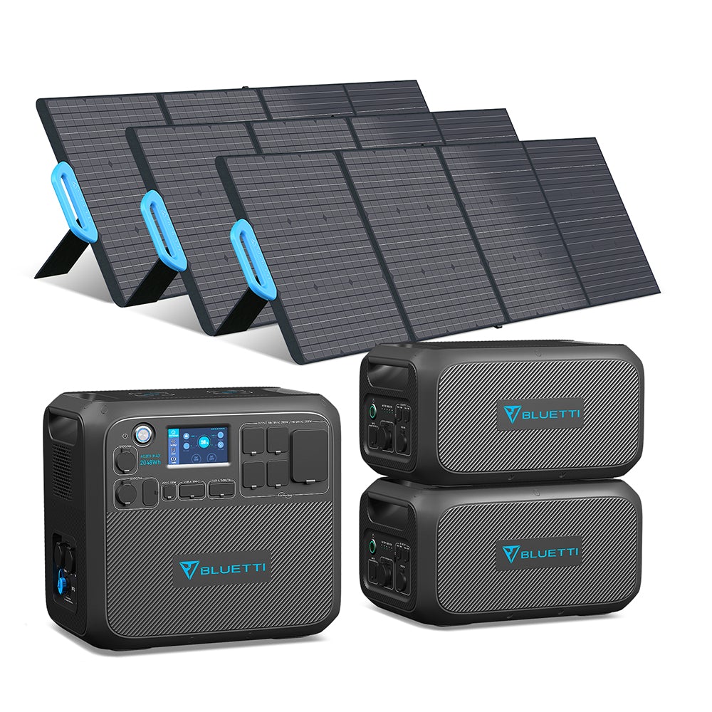 BLUETTI AC200MAX + 2*B230 + 3*PV200 | Solar Generator Kit