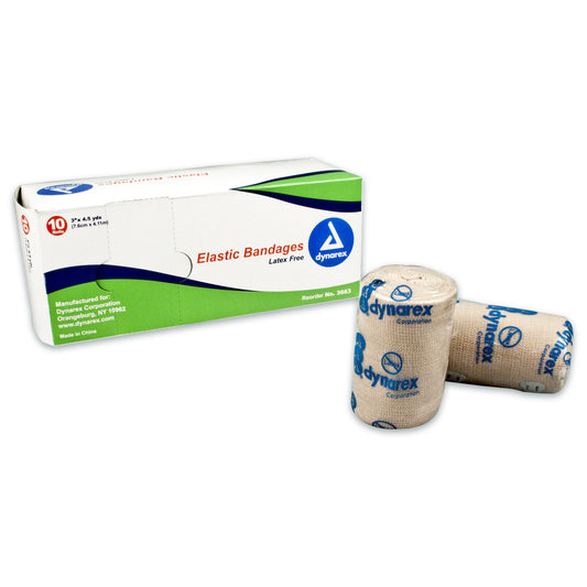 Dynarex Elastic Bandage – 3" Ace Wraps (Box of 10)