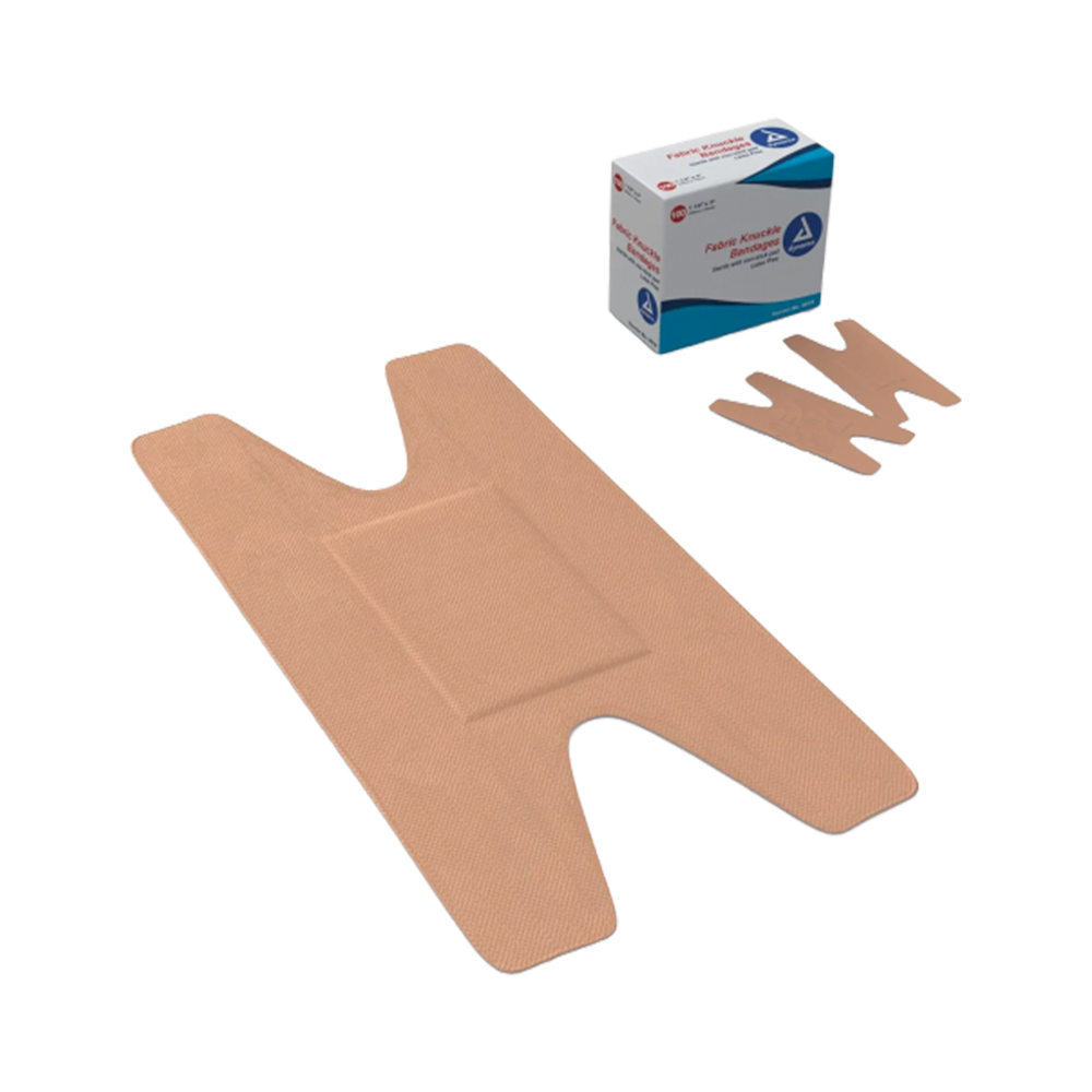 Dynarex Adhesive Bandage – Fabric Knuckle 1.5" x 3" Sterile (Box of 100)