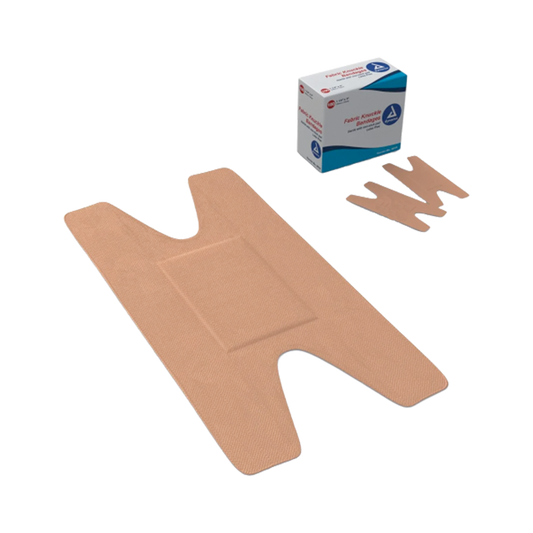 Dynarex Adhesive Bandage – Fabric Knuckle 1.5" x 3" Sterile (Box of 100)