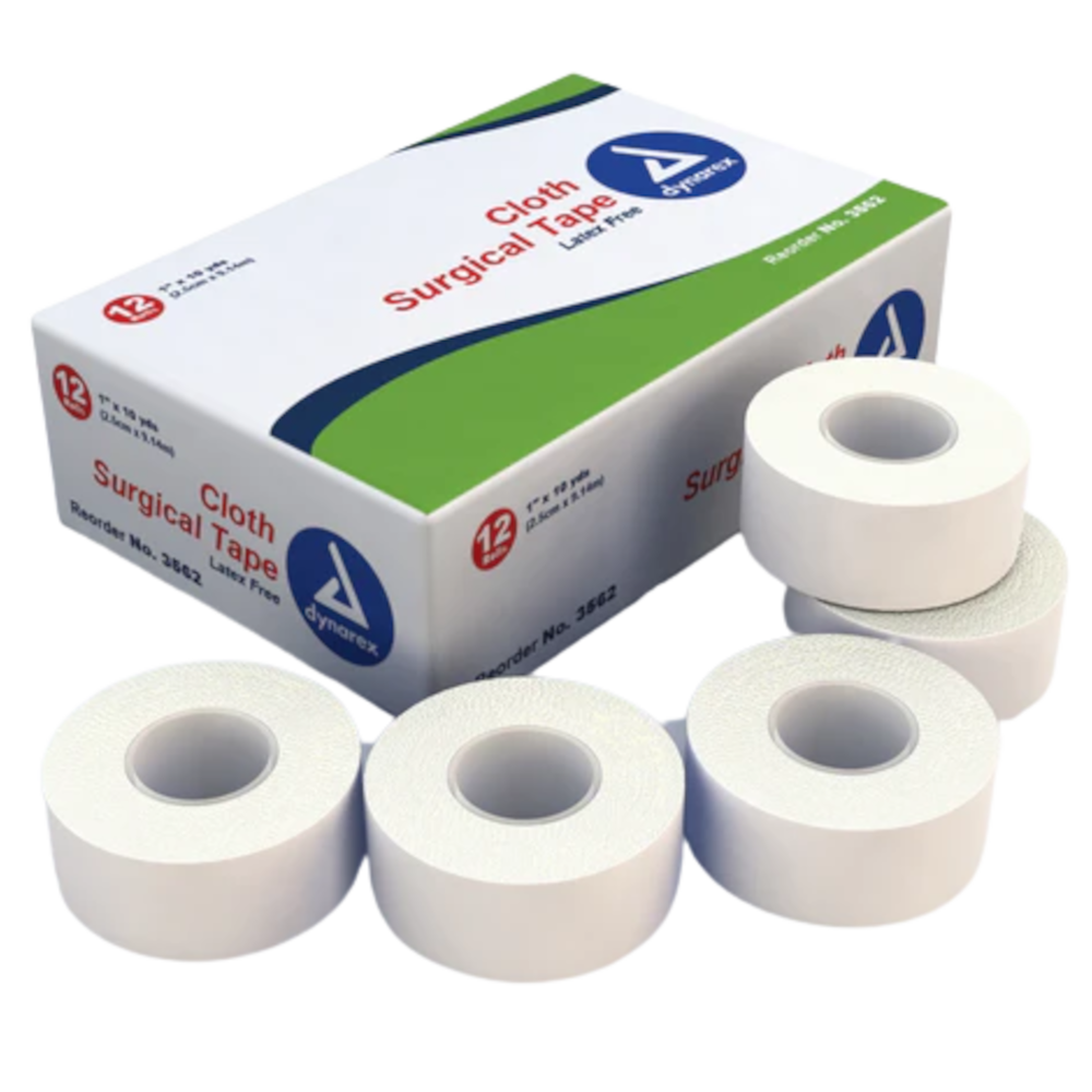 Dynarex Surgical Tape – 1" x 10 Yards (Box of 12)