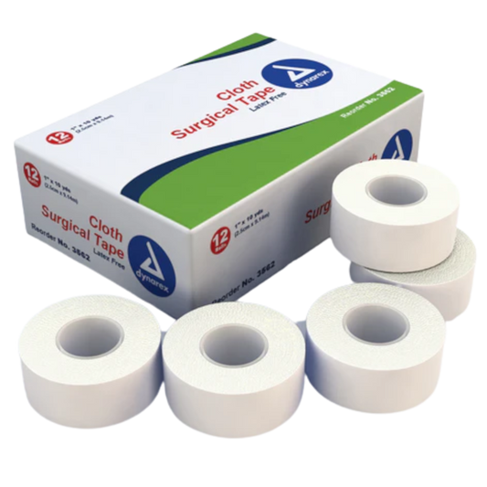 Dynarex Surgical Tape – 1" x 10 Yards (Box of 12)