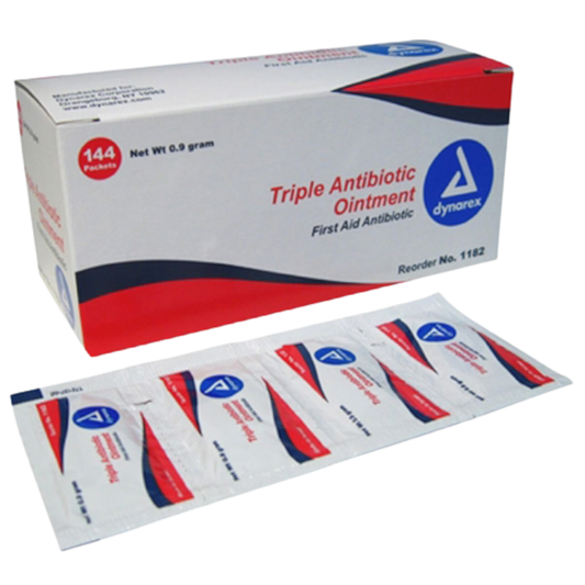 Dynarex Triple Antibiotic Ointment – 0.5 Gram Packet (Box of 144)