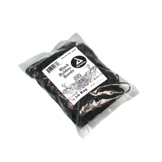 Black Rubber Bands 1/4 lbs Bag