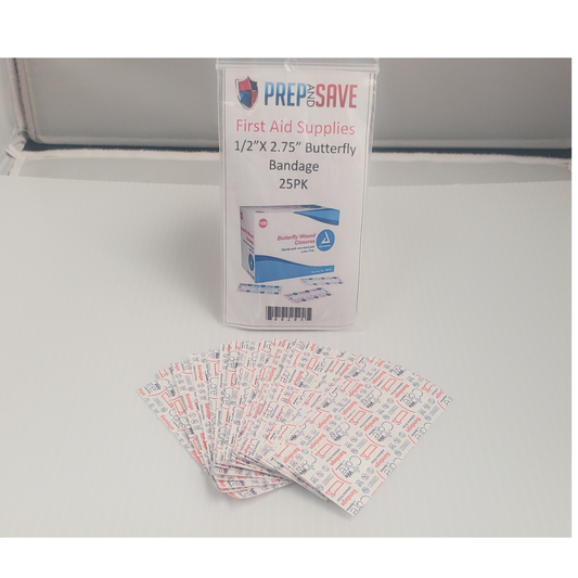 1/2" X 2 3/4" Butterfly Wound Closures 25PK