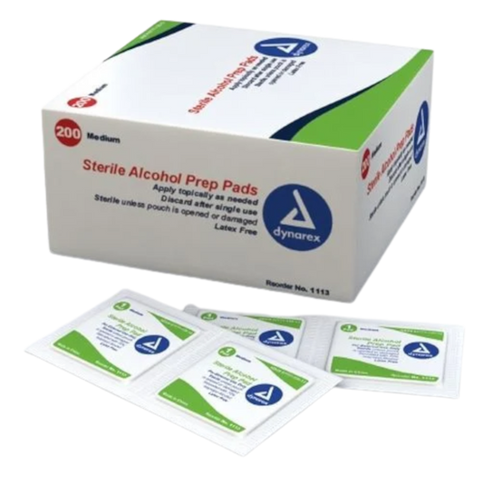 Dynarex Medium Sterile Alcohol Prep Pad – Box 200