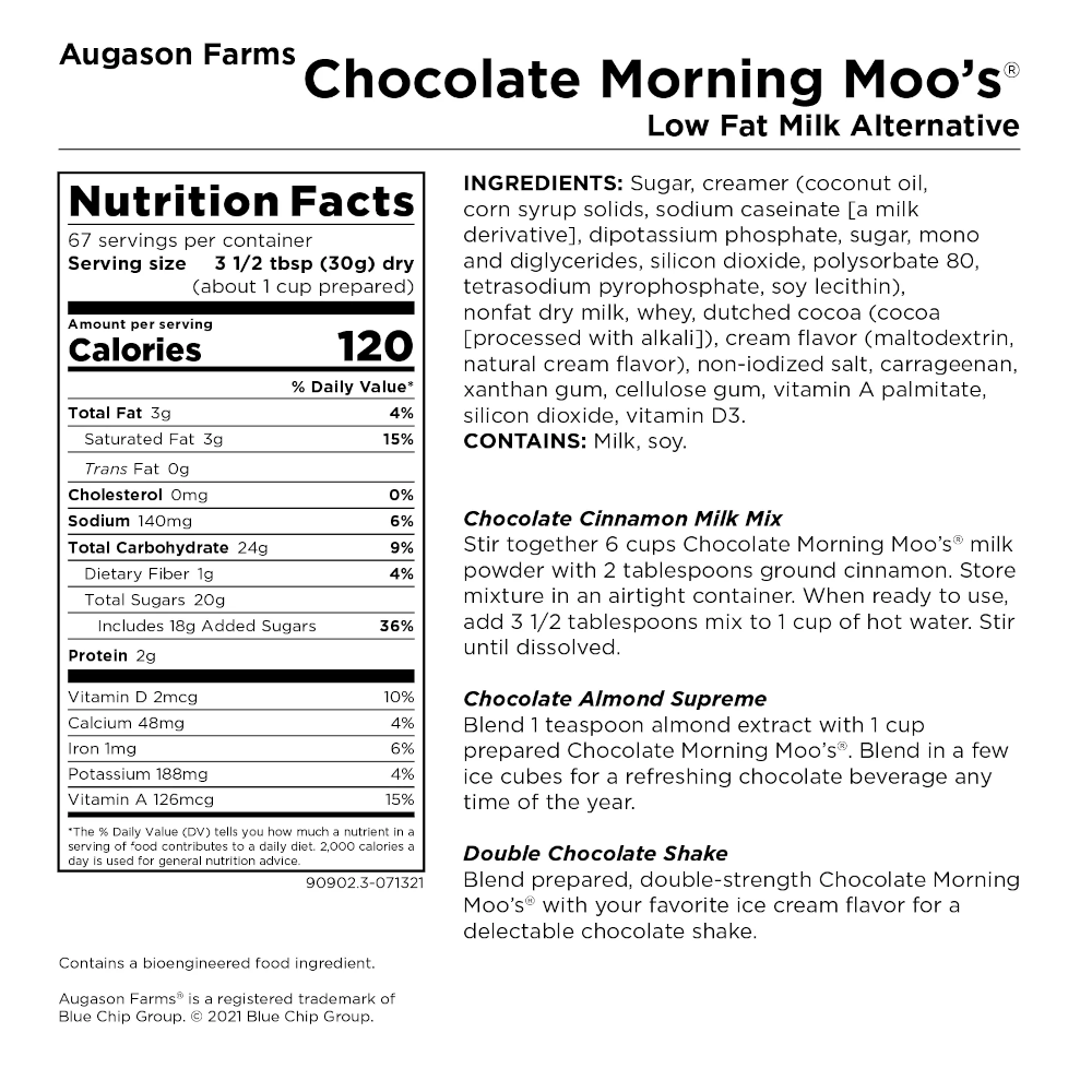 Chocolate Morning Moos Low Fat Milk Alternative #10